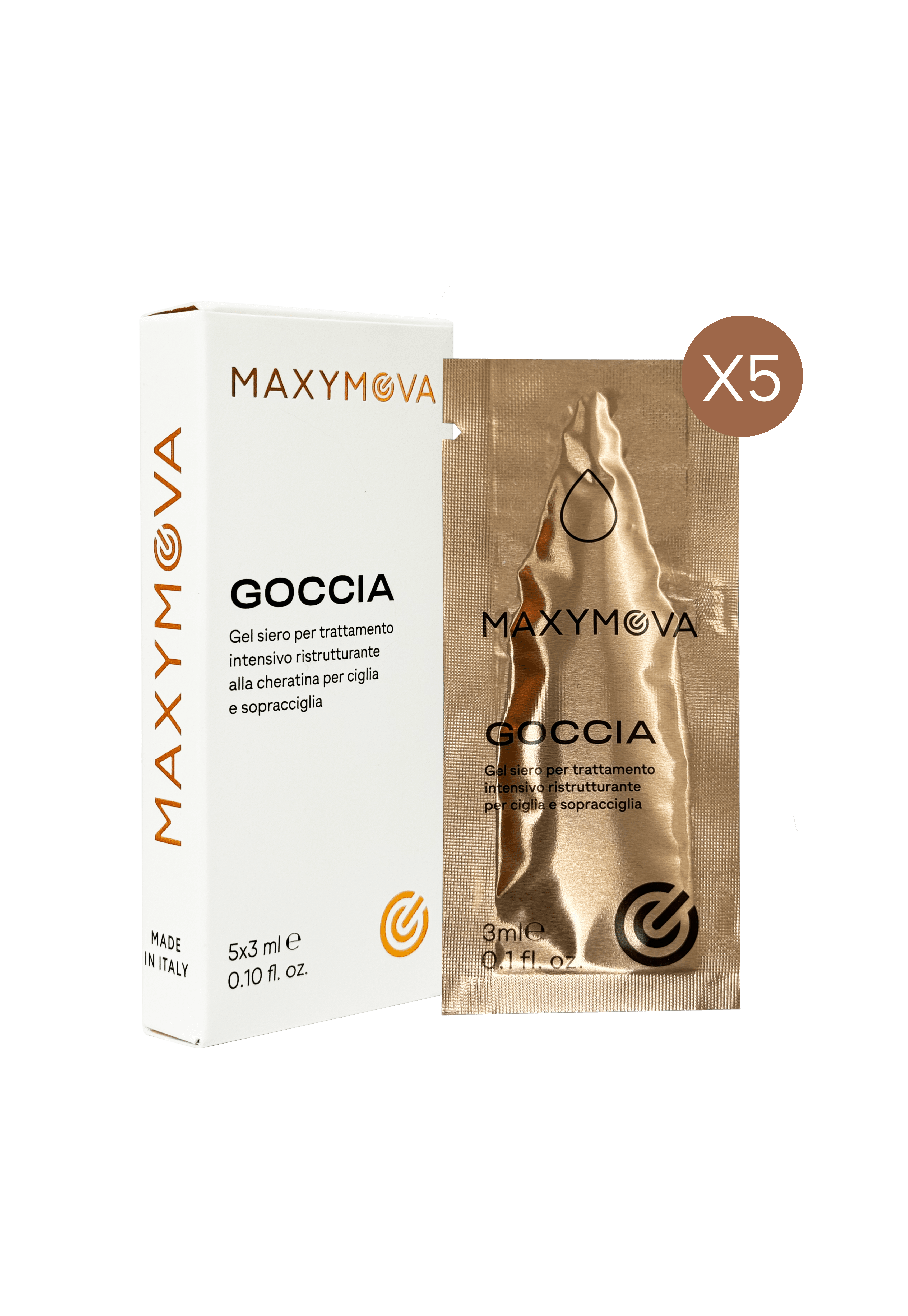 Goccia Serum Reestructurante de Queratina — Caja de 5 sobres de 3 ml